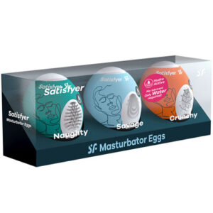 Masturbator Egg 3-pack Naughty, Savage, Crunchy Tenga muna