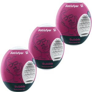 Satisfyer Masturbator Egg Bubble 3-pcs Tenga muna