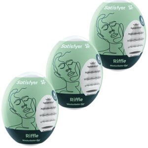 Satisfyer Masturbator Egg Riffle 3-pcs Tenga muna