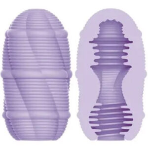 Smooth Stripes Cupid Masturbator Egg Purple Tenga muna